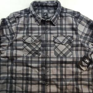 NWT Berkeley Jensen Men’s XXXL Plaid Sherpa Lined Shirt Jacket Shacket Rugged